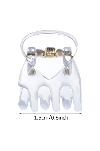 Dofolink 24'lü Mini Reçine Saç Klipsi - Şeffaf, Dayanıklı, Saçı Hasar Vermeyen, Çocuklar İçin Zarf Tipi Saç Aksesuarı Şeffaf