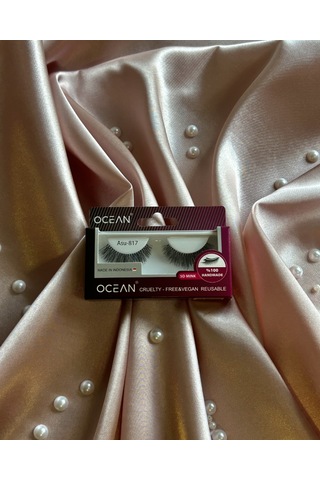 Ocean Asu 817 5d Mink Doğal Görünümlü Şerit Takma Kirpik Tekrar Kullanılabilir Vegan