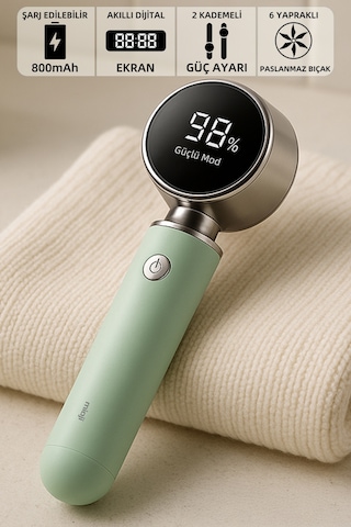 Mioji Mio Lr6 Dijital Gösterge 800mah Kablosuz Tüy Tiftik Makinesi - Yeşil