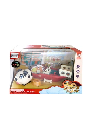 Sesli Sevimli Köpek Ve Eğlenceli Tekne Set - Siyah