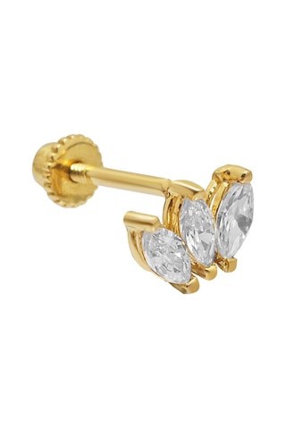 Altınkesesi Altın Üçlü Markiz Piercing Tragus Helix Altın