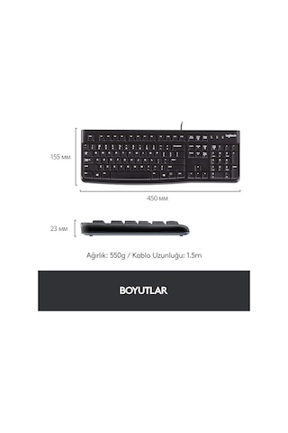 Logıtech Mk120 Q Tr Kablolu Set-siyah 920-002560 Optik