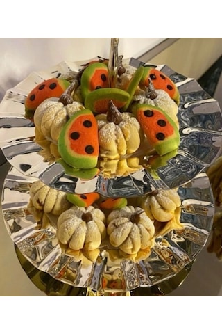 İki Katlı Gümüş Kaplama Servis Gümüş