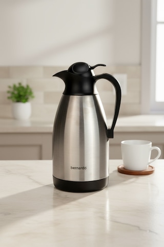 Bernardo Grandio Çelik Termos Inox 2 Litre Gümüş - Gri