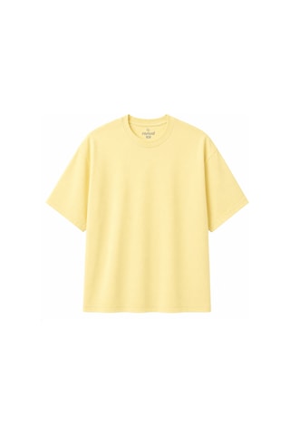 Ranud Erkek Oversize Fit Tişört,%100 Pamuk, Yumuşak Fırçalı Kumaş, Oeko-tex Sertifikalı Sarı