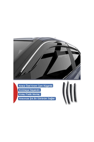 Skoda Octavia 2013 Sonrası Krom Cam Rüzgarlık