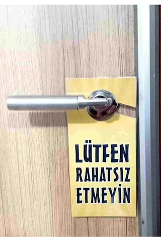 Lütfen Rahatsız Etmeyin Kapı Askı Uyarısı / 2 Adet Pvc Plastik