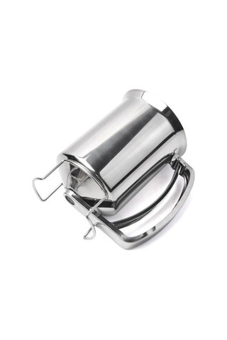 Pazly Modern Paslanmaz Çelik Gözleme Dispenseri, Basit Kullanım, Hızlı Kapatma Vanası, Dayanıklı Yapı, 10.5cm Ağız, 12.5cm Yükseklik, Gümüş Renk Gümüş