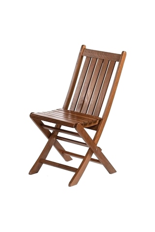 Bahçeme Avşa Katlanır Ahşap Bahçe Balkon Sandalyesi Kolçaksız x2 Ahşap