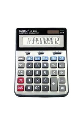 Kadio Kd-6118 Masaüstü Hesap Makinesi - 12 Haneli Büyük Lcd Ekran, Güneş Enerjili Ve Pilli, Çift Güç Kaynağı, Diğer
