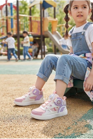 Fort Teery Cool Anatomik Hafif Akıllı Bağcıklı Sneaker Kız Çocuk Ayakkabı Pudra