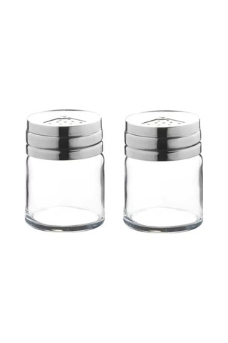 Paşabahçe 43880 Basic Metal Kapaklı Tuzluk, 2'li Set Çok Renkli