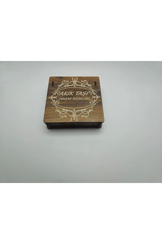 Bdmrket Akik Taşı Ahşap Kutulu Bileklik Yeşil