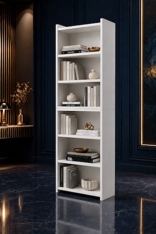Nova 6 Raflı Beyaz Mdf Modüler Kitaplık