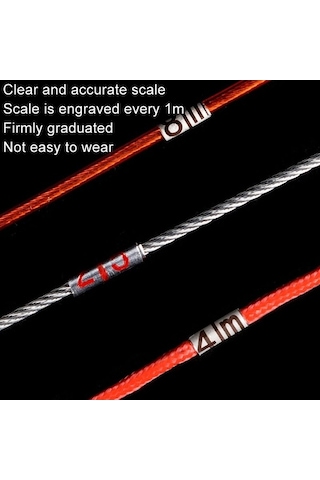 Pazly 70m Çelik Tel, Ölçekli İşaretleme Halatı, Derin Kuyu Ve Kauçuk Kaplama, Uzunluk 30/50/70/100m Diğer