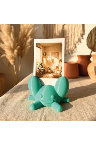 Sevimli Figür Instax Polaroid Fotoğraf Tutucu Stand Su Yeşili