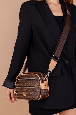 Mega Polo Kadın Monogram Çapraz Çanta KAHVE-TABA