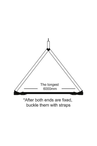 Novahub 6 Metre Kamp Çadırı Bağı - Siyah Polyester, Taşıma Çantası Dahil Sürdürülebilir Model Siyah