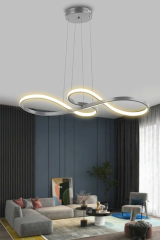 Yol Modern Sarkıt Mutfak, Balkon Led Avize - Kumandalı / Krom Krom