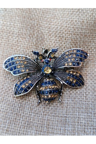 Villovatik Zarif Retro Kelebek Broş 222820620 Mavi