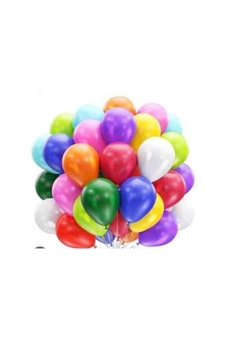 100lu Metalik Karışık Renk Lateks Balon 1.nci Kalite 14/a Çok Renkli