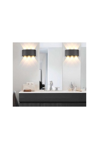 Voltlight 10w Led Aplik Aydınlatma Çift Taraflı Led Dekoratif Duvar Aplik Siyah