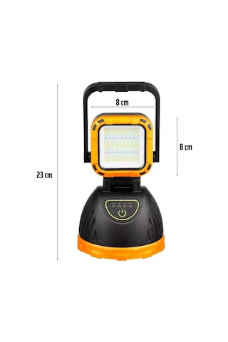 Powermaster Pm-8033a Solar Şarjlı 6 Modlu El Feneri Ve Işıldak Acil Durum Lambası Beyaz Sarı Kırmızı