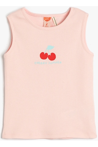 Koton Atlet Kolsuz Bisiklet Yaka Fitilli Baskılı Pamuklu Pembe 3smg30022ak 3SMG30022AK274 Pembe