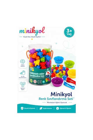 Renk Sınıflandırma Seti Montessori Eğitici Oyuncak Duyusal Gelişim Cımbızlı Renk Eşleştirme Oyunu 3+ Yaş Renk Sınıflandırma Seti Montessori Eğitici Oyuncak Duyusal Gelişim Cımbızlı Renk Eşleştirme Oyunu 3+ Yaş