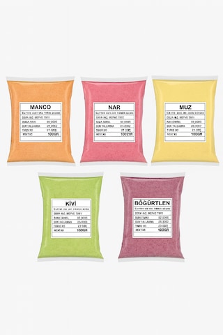 Meyve Aromalı Içecek Tozu 5'li Paket 500gr 500 G