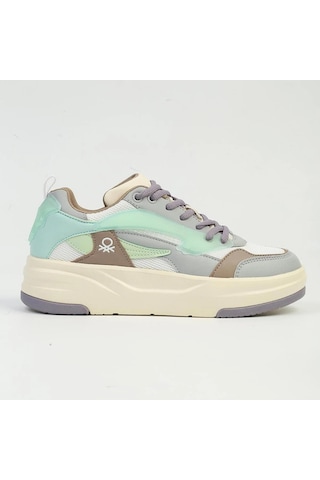 United Colors Of Benetton Benetton Kadın Beyaz - Lila Sneaker Bnı-10001 Beyaz - Lila