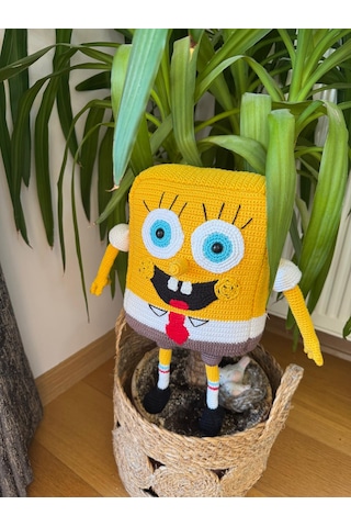 Dev Sünger Bob Sponge Bob AMİGURUMİ 35 CM
