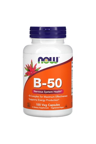 Now Foods Vitamin B-50mg Folate Paba Choline İnositol 100 Caps