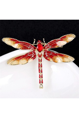 Yeşil Charm Yusufçuk Hayvan Broş Pin Bayanlar Hediye Takı Yeşil