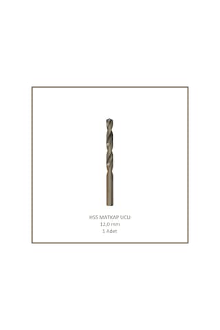 Hss Matkap Ucu 12 Mm, Metal, Ahşap, Plastik İçin 1 Adet