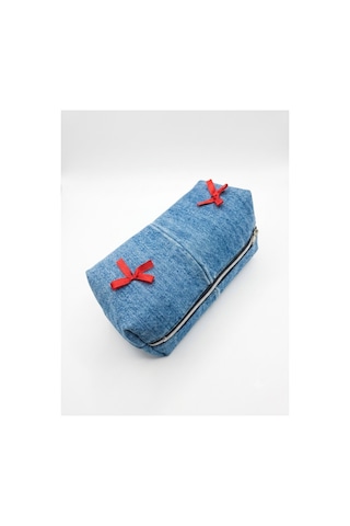 Cıny Denim Fiyonklu Pinterest Makyaj Çantası Tb041