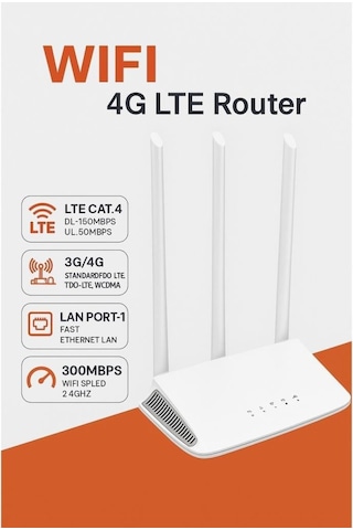 Novacom N300 Wi-fi 4g/lte Kablosuz İç Mekan Sim Kart Destekli Modem