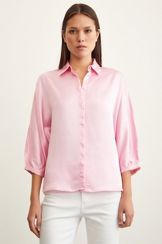 Never More Fakir Kol Saten Gömlek Pembe