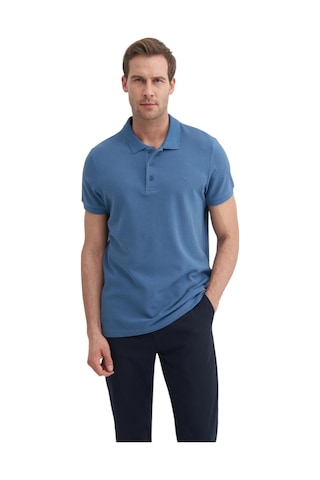 Cazador Erkek Polo Yaka Slim Fit Pike Düz Pamuklu Tişört Mavi