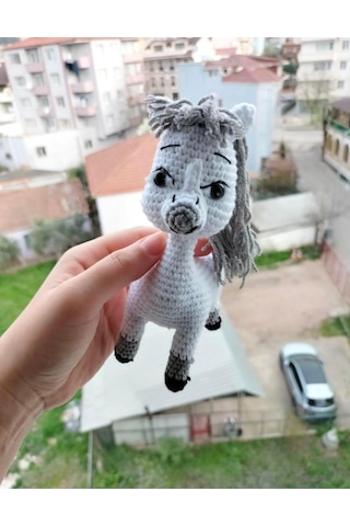 Amigurumi Beyaz At Oyuncak At Doru Atı Demirkır