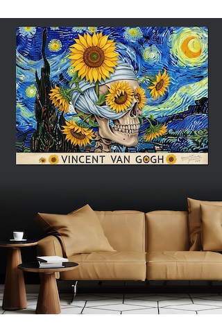 Van Gogh Ayçiçekleri Tablosu Dekoratif Kanvas - Mdf Ahşap Tablo