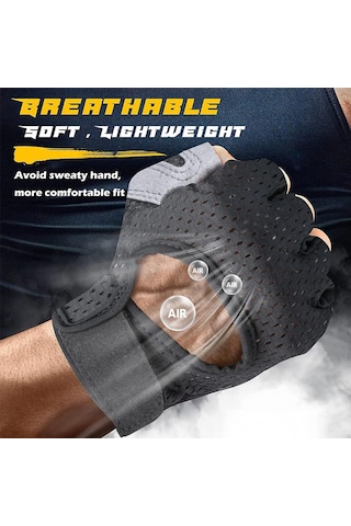 Bolivia's Halter Eldiveni, Workout Gloves, Premium Kalite Malzeme, Ter Emici Ve Nefes Alabilir, Avuç İçi Dolgulu, Erkek Ve Kadınlar İçin Uygun, Ağırlık Çalışma Ve Fitness İçin İdeal Açık Mavi