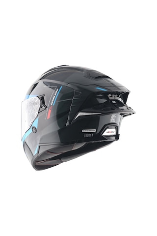 Axor Brutale Kryptıc Full Face Kapalı Kask Parlak Mavi - Siyah