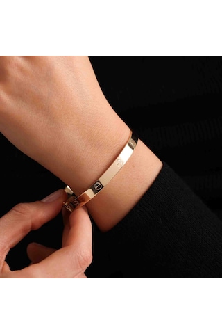 Sembol Gold Altın Çivi Kelepçe T12948