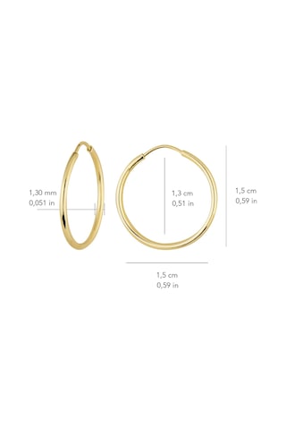 14 Ayar 1.5 Cm Şarnel Halka Küpe 0,75 Gr-6611