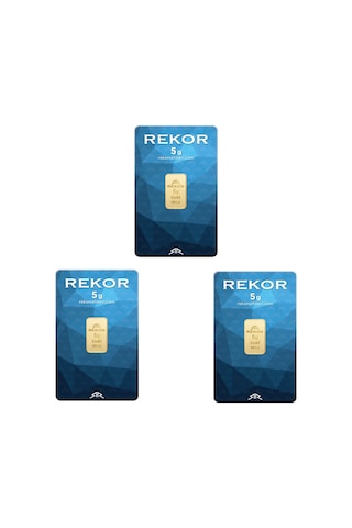 3 Adet 5 Gr 24 Ayar Altın 995 Rekor