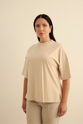 Aker Basic Rayon T-shırt Taş Taş