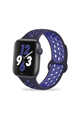 Apple Watch Uyumlu Ultra 49mm Kordon Krd-02 Silikon Strap Kayış - Mor