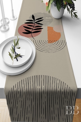 Belle Benoit Baskılı Runner & Koltuk Kırlent Kılıfı Set Desen42