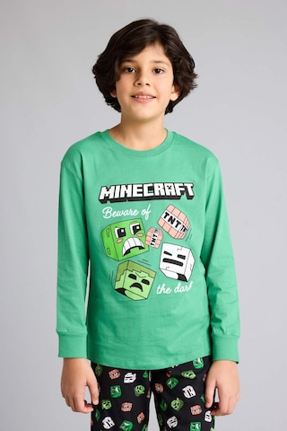 Defacto %100 Pamuklu Mınecraft 2'li Pijama Takımı Erkek Çocuk G9975A826SP